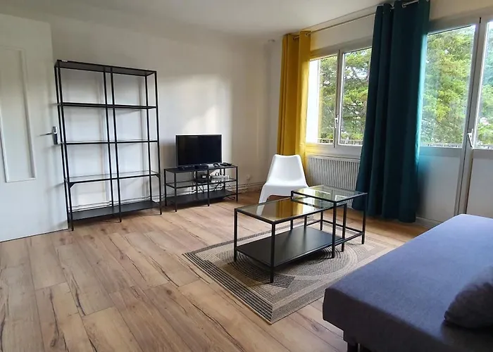 Calme 3 Avec Lit Double Wifi - Parking Facile Lägenhet